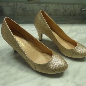 Glittery Gold High Heels